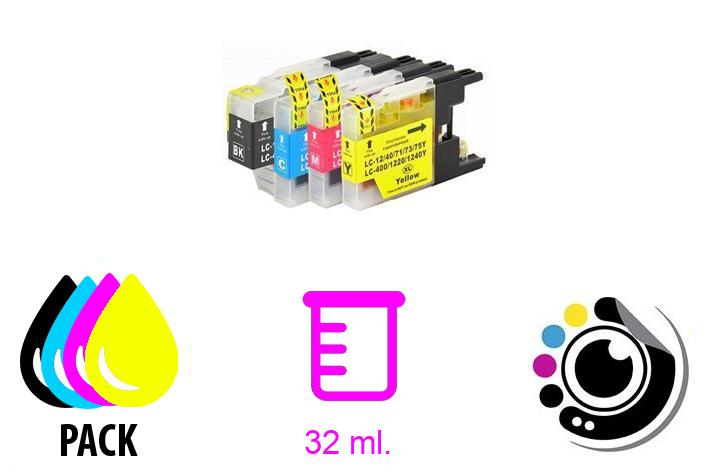 Tintenpatrone Kompatibel Brother LC1220XL / LC1240XL / LC1280XL multipacks x4