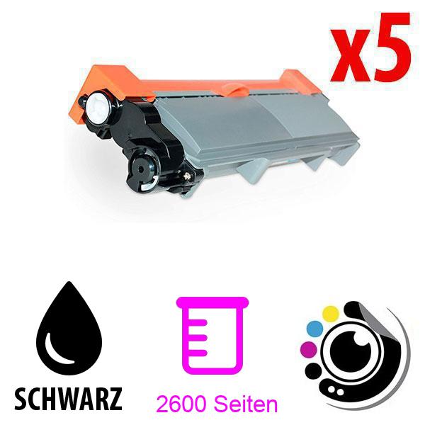 Kompatibler Toner zu Brother TN2320 schwarz 5er-Pack
