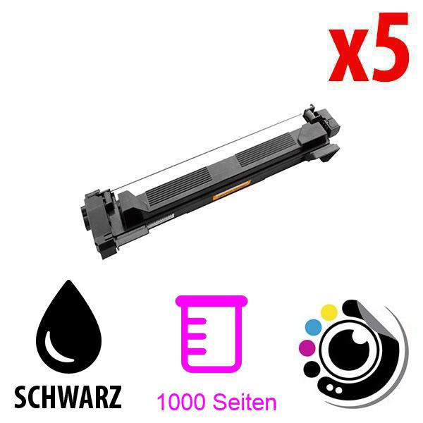 Kompatibler Toner Pack x5 Brother TN1050 Schwarz