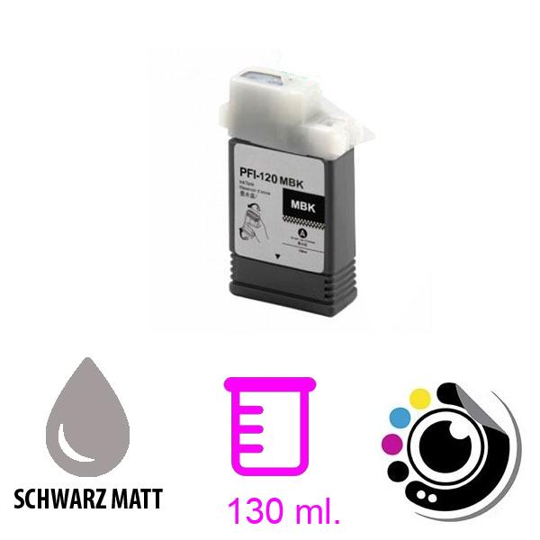 Kompatibel Patrone Canon PFI120 / PFI-120BK Mattschwarz 2884C001