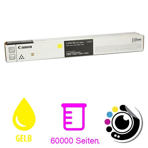 Original Canon Toner C-EXV58 gelb
