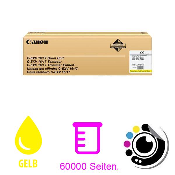 Originale Trommel Canon C-EXV 16 / 17 gelb 0255B002AA