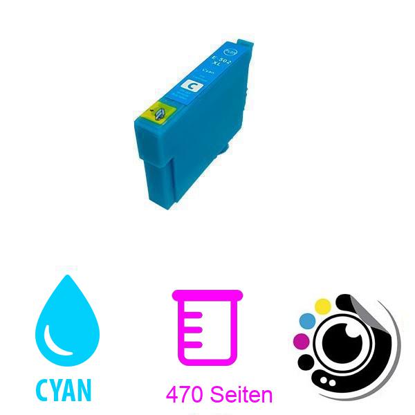 Kompatibel Druckerpatronen Epson 502XL / 502 (T02W2 / T02V2) cyan C13T02W24010 / C13T02V24010
