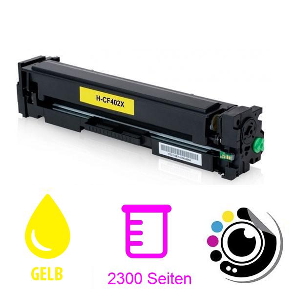 Kompatibler Toner HP CF402X / CF402A Gelb 201X / 201A