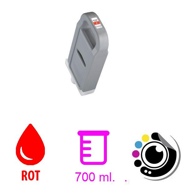 Kompatibel Druckerpatronen Canon PFI706 / PFI306 rot 6687B001 / 6663B001 PFI-706R