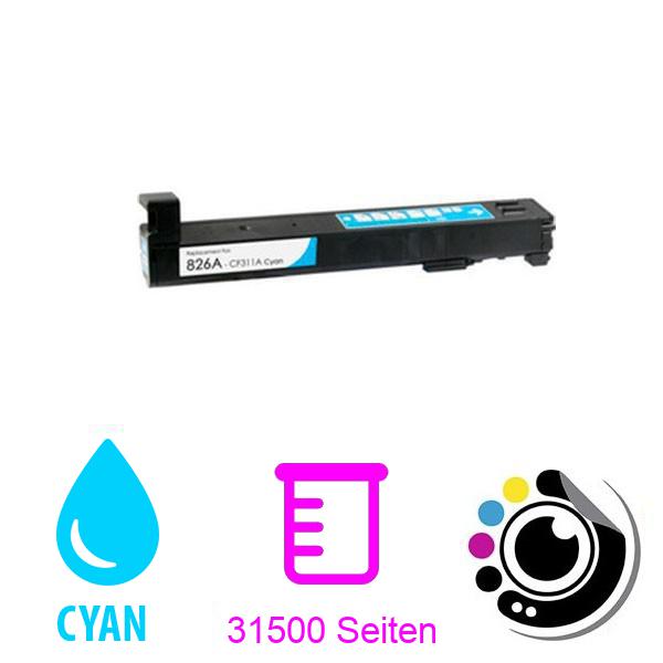 Kompatibler Toner HP CF311A / 826A Cyan M850, M855DN, M855X, M855XH