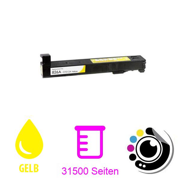 Kompatibler Toner HP CF312A / 826A Gelb M850, M855DN, M855X, M855XH
