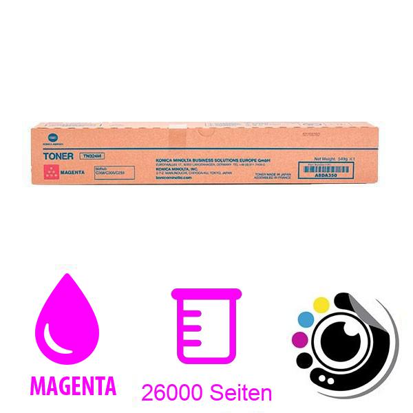 Original Toner Konica Minolta Bizhub C258 / C308 / C368 Magenta A8DA350 / TN-324M / TN324