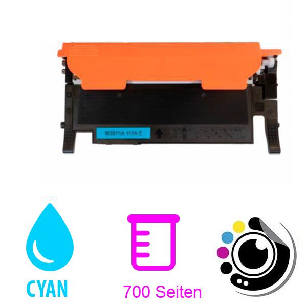 Kompatibel Toner HP W2071A / 117A Cyan MIT Chip