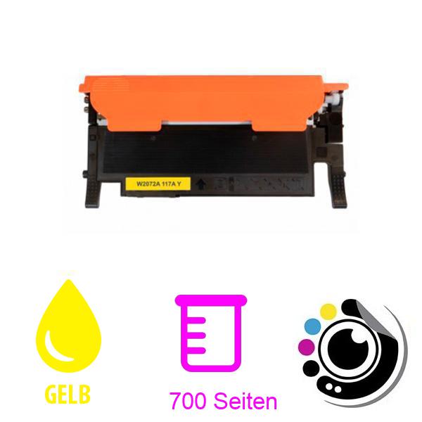 Kompatibel Toner HP W2072A / 117A Gelb MIT Chip