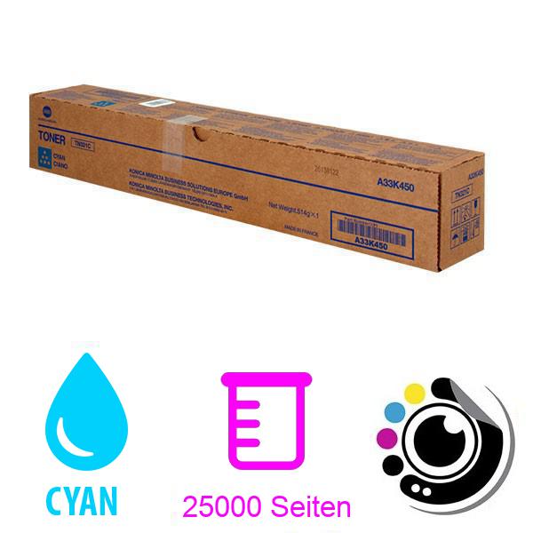 Original Toner TN321C / TN-321 Konica C224 / C284 / C364 cyan A33K450