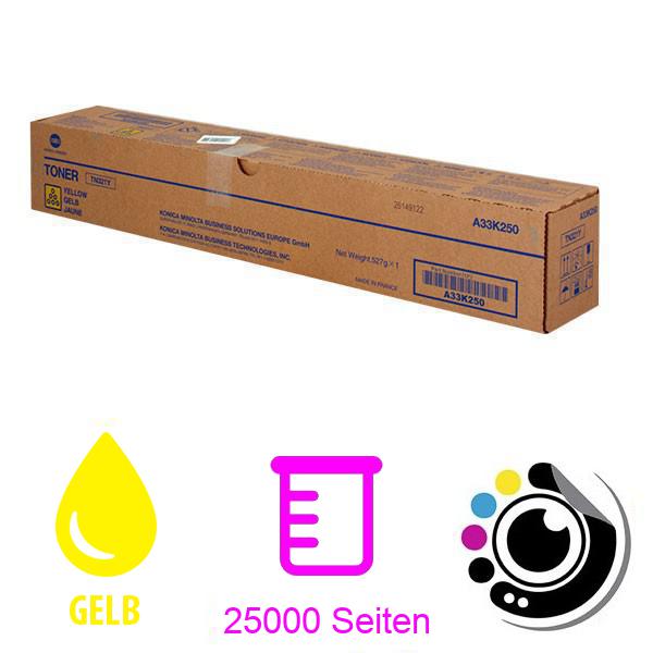 Original Toner Konica TN321G / TN-321 gelb A33K250