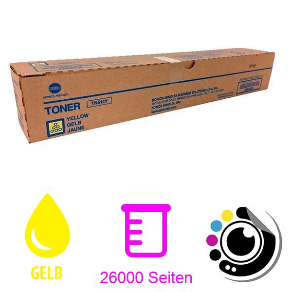Original Toner Konica Minolta TN-514 Y (A9E8250)