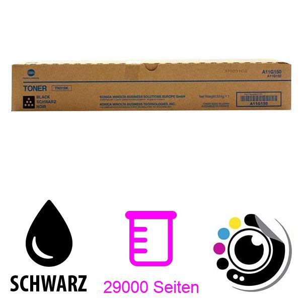 Original Toner Konica Minolta Bizhub C360 Schwarz A11G150 / TN319K / TN319