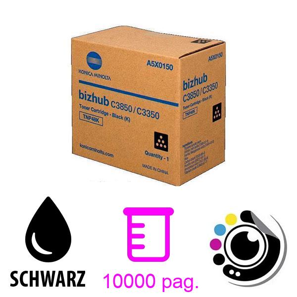 Original Toner Konica Minolta TNP48 Schwarz A5X0150