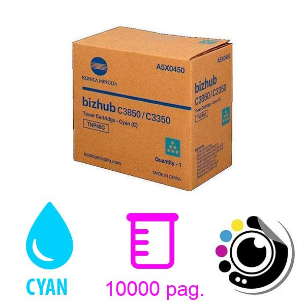 Original Toner Konica Minolta TNP48 Cyan A5X0450