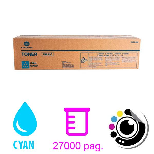 Original Toner Konica Minolta TN611 Cyan