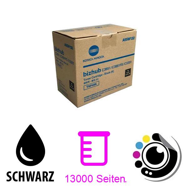 Original Toner Konica Minolta TNP-49 Schwarz A95W150