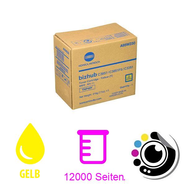 Original Toner Konica Minolta TNP-49 Gelb A95W250