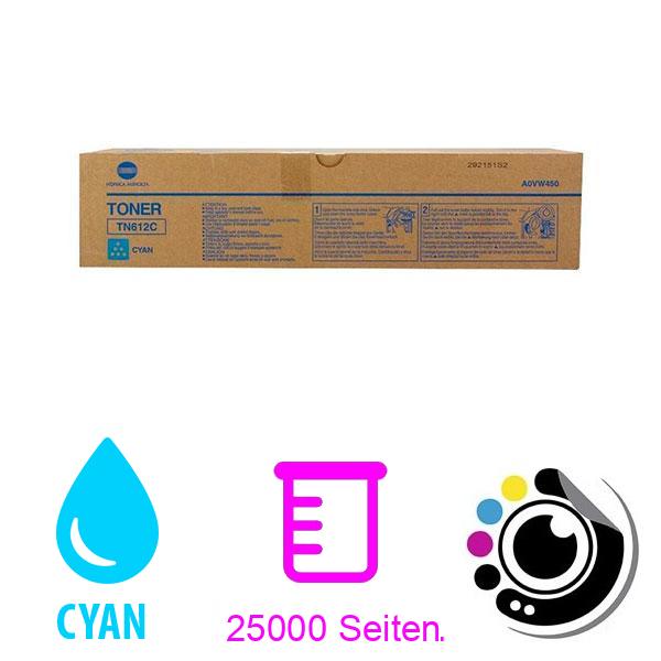 Original Toner Konica Minolta TN612 cyan A0VW450