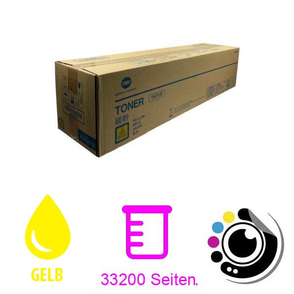 Original Toner Konica Minolta TN713 Gelb A9K8250
