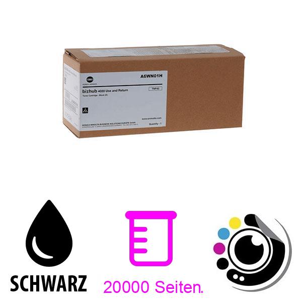 Original Toner Konica Minolta TNP40 schwarz A6WN01H