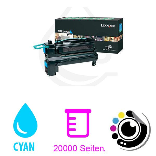 Original Toner Lexmark C792X1CG Cyan