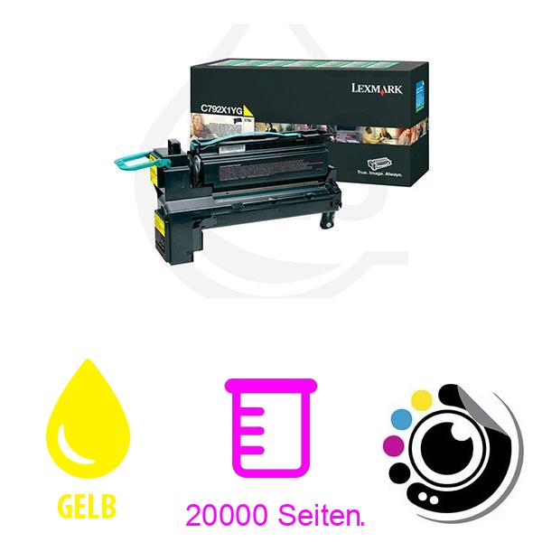 Original Toner Lexmark C792X1YG Gelb