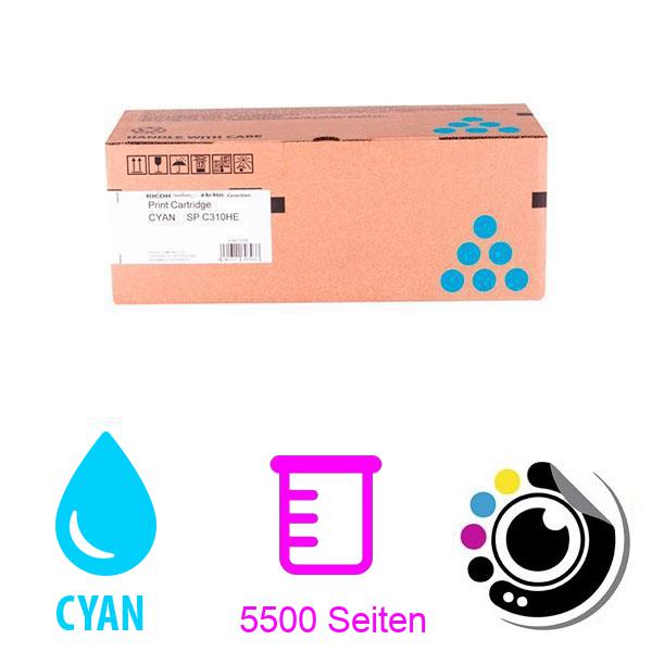 Original Toner Ricoh SPC-310 cyan 407637 - 406480