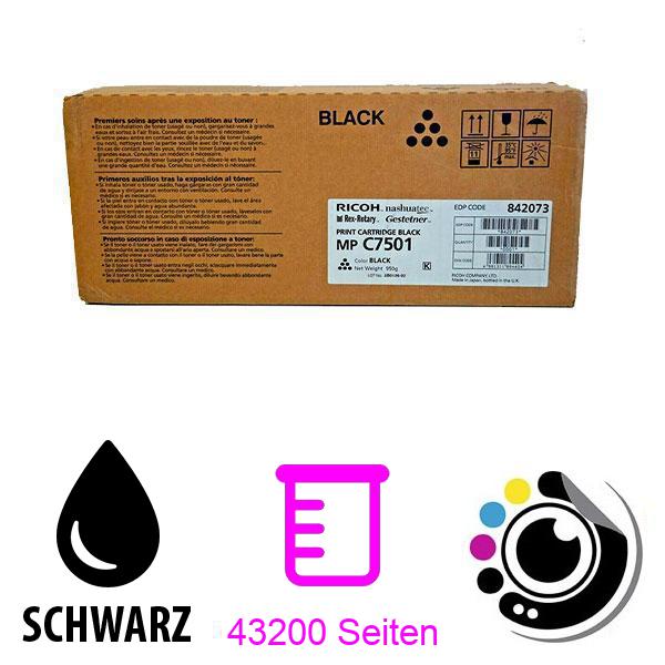 Original Toner Ricoh MP C6501 / C7501 Schwarz 841365