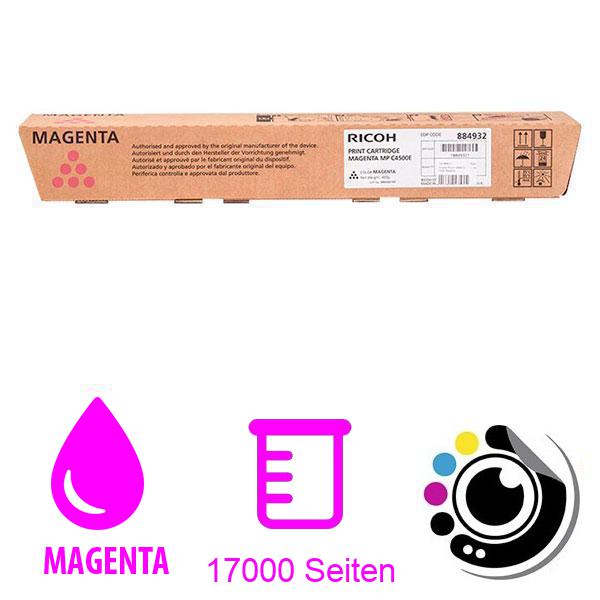 Original Toner Ricoh Aficio MP-C3500 / MP-C4500 Magenta 884932 / 888610