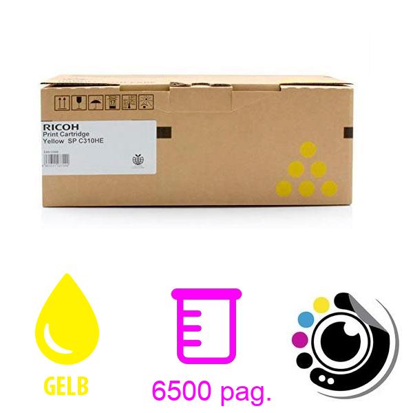 Original Toner Ricoh aficio sp-c310he gelb 406482