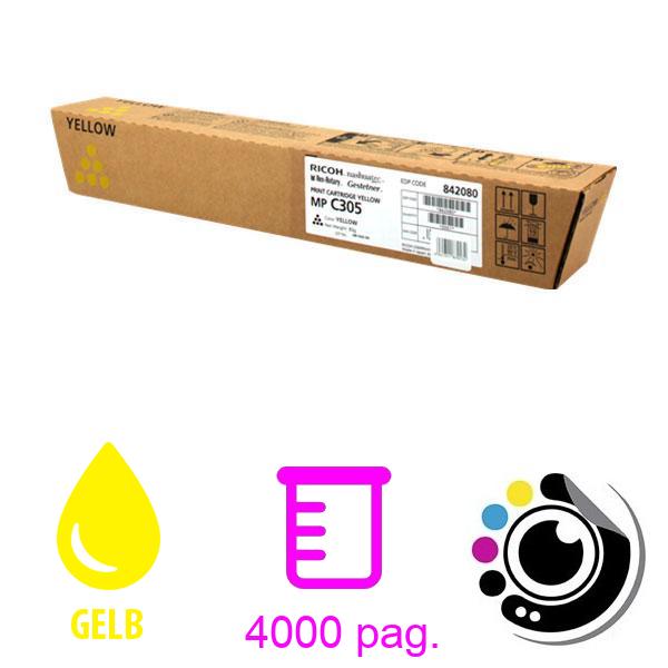Original Toner Ricoh MP-C305 Gelb 842080