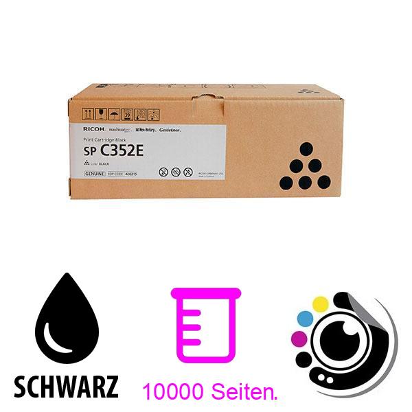 Original Toner Ricoh SP C352DN / SP C352E Schwarz 407383