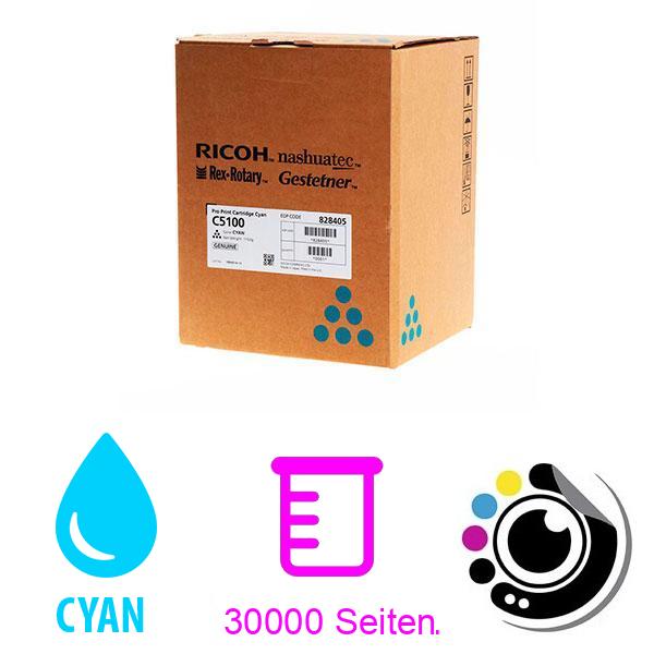 Original Toner Ricoh Pro C5100 / C5110 Cyan 828405