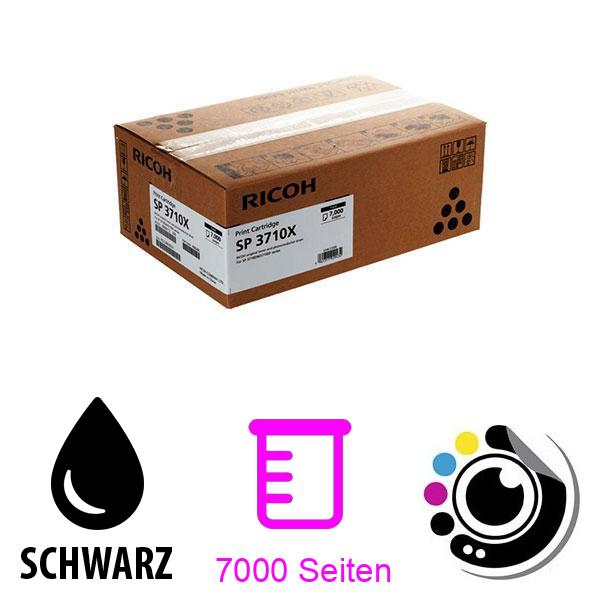Original Toner Ricoh Aficio SP3710X Schwarz 408285
