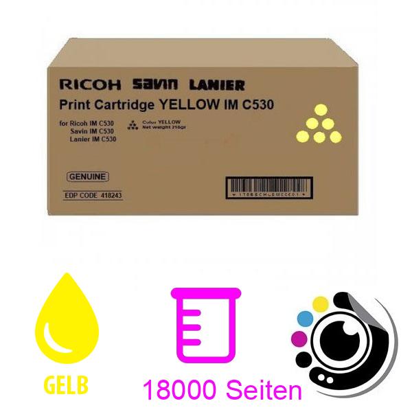 Original Toner Ricoh IMC530 Gelb 418243