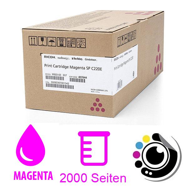 Original Toner Ricoh SP-C220E magenta