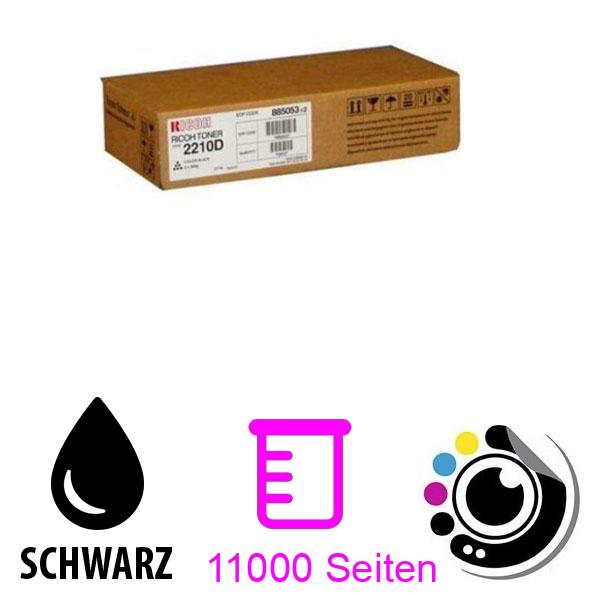 Original Pack 2 Toner Ricoh Type 2210D 885053 Schwarz