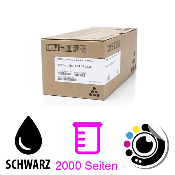 Toner Original Ricoh SP-C220E 407642 Schwarz