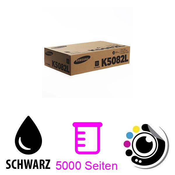 Original Toner Samsung CLT-K5082L schwarz SU188A Öffnen Sie den beschädigten Karto