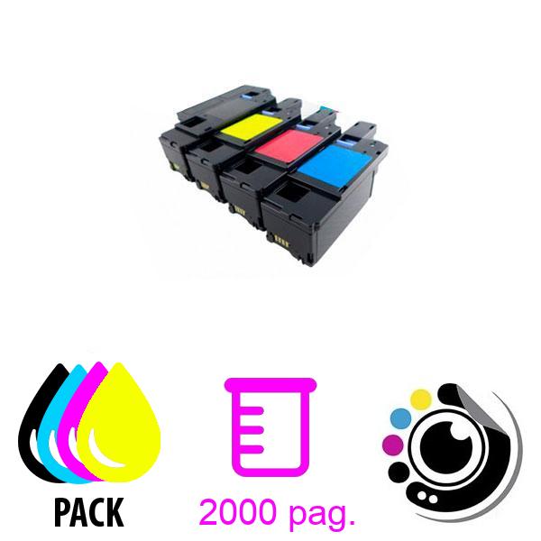 Kompatibel Pack x4 Xerox Phaser 6020 / 6022 - Workcentre 6025 / 6027