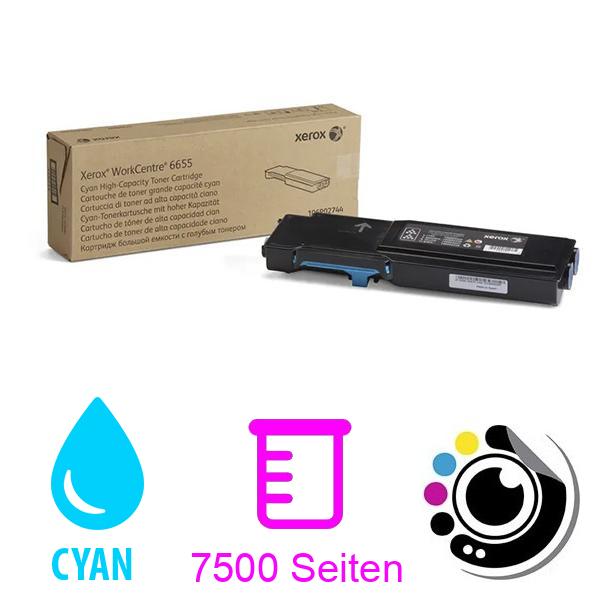 Toner Original Xerox Workcenter 6655 Cyan 106R02744